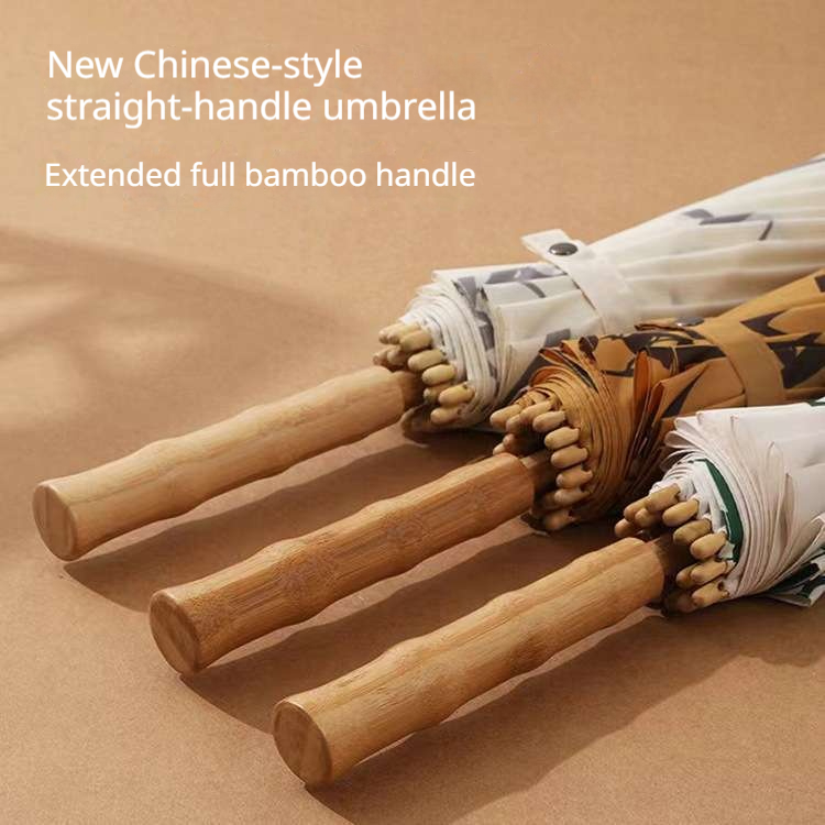 Golf Umbrella Large - Payung Bambu Besar Gaya Tiongkok Antik