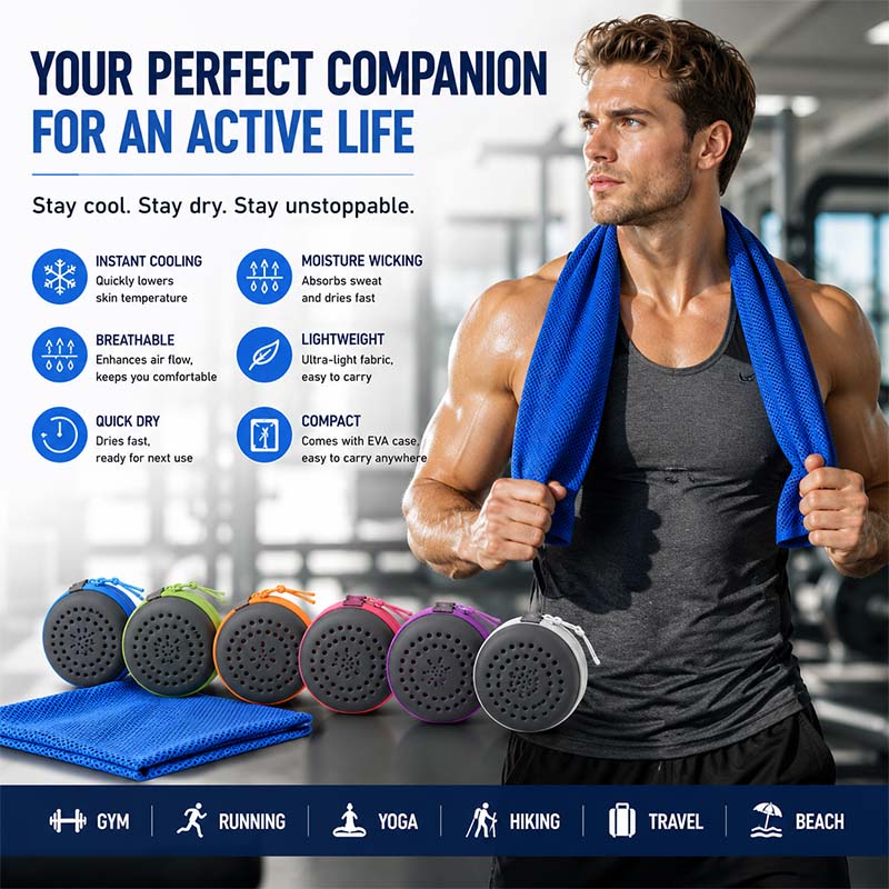 Golf Towel - Handuk Pendingin Instan dengan Kotak EVA,