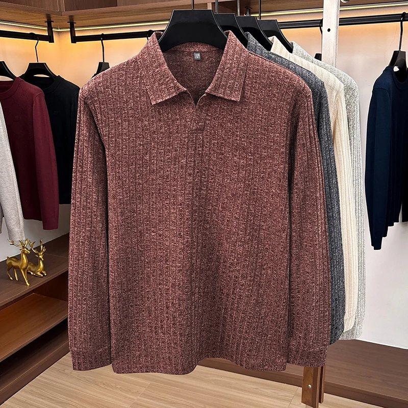 Sweater Rajut Kerah Polo Pria, - Golf Tees ulasan dan harga