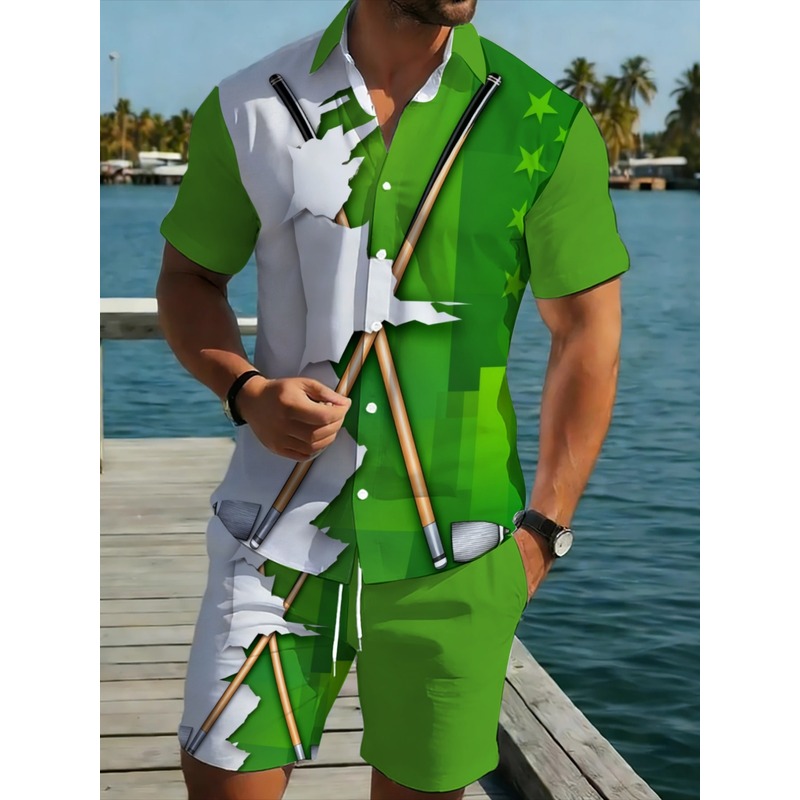 Setelan Kemeja & Celana Pria B - Golf Clubs ulasan dan harga